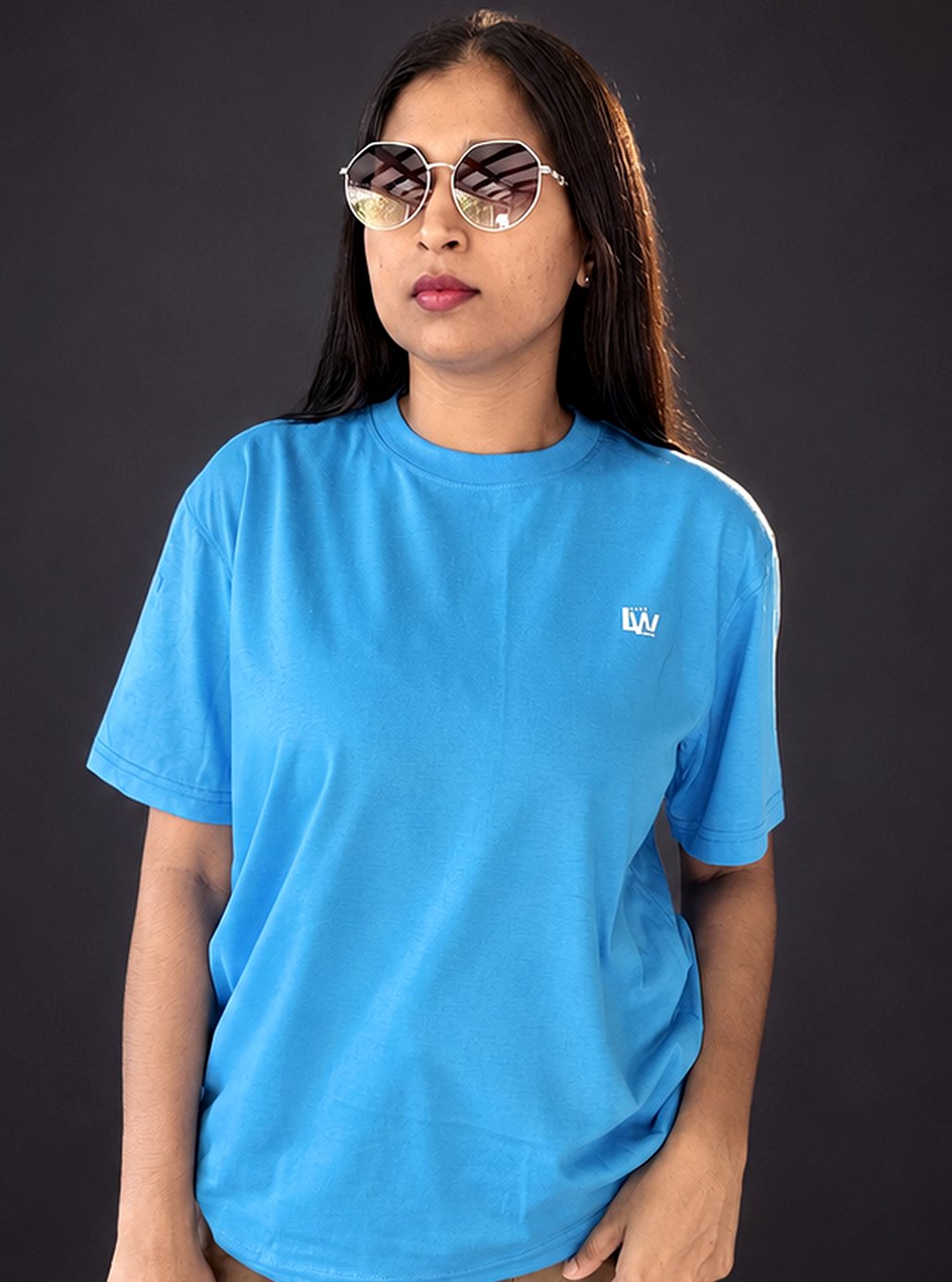 Sky Blue Plain T-Shirt by Leos Wear