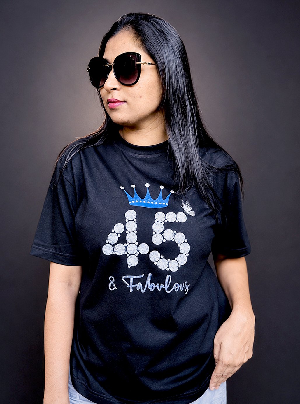 Black 45 A4 Size Printed Tshirts 💗 by Leos Wear