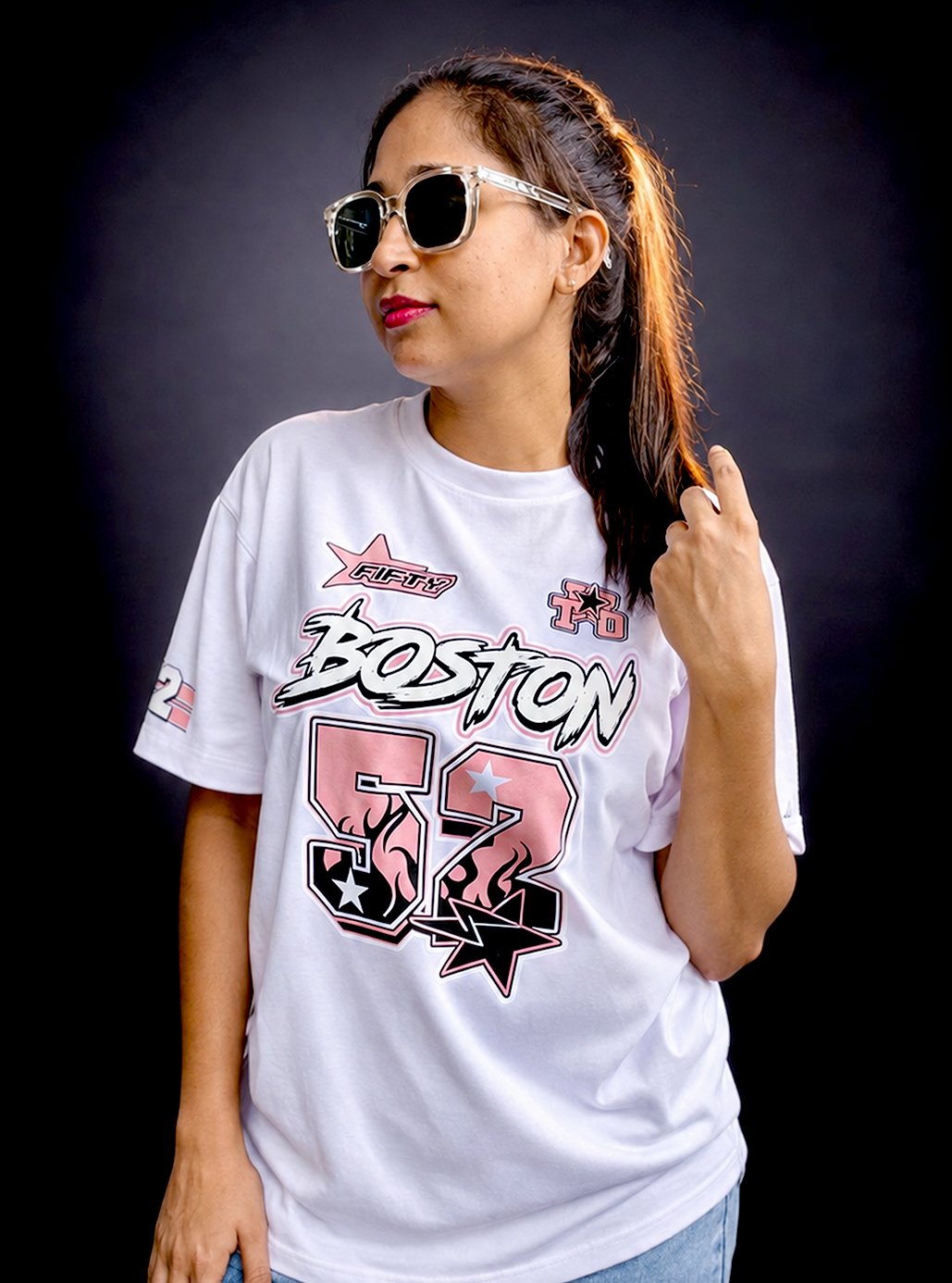 Boston 52 White Special A3 Size Printed T-shirts 🧥 by Leos Wear