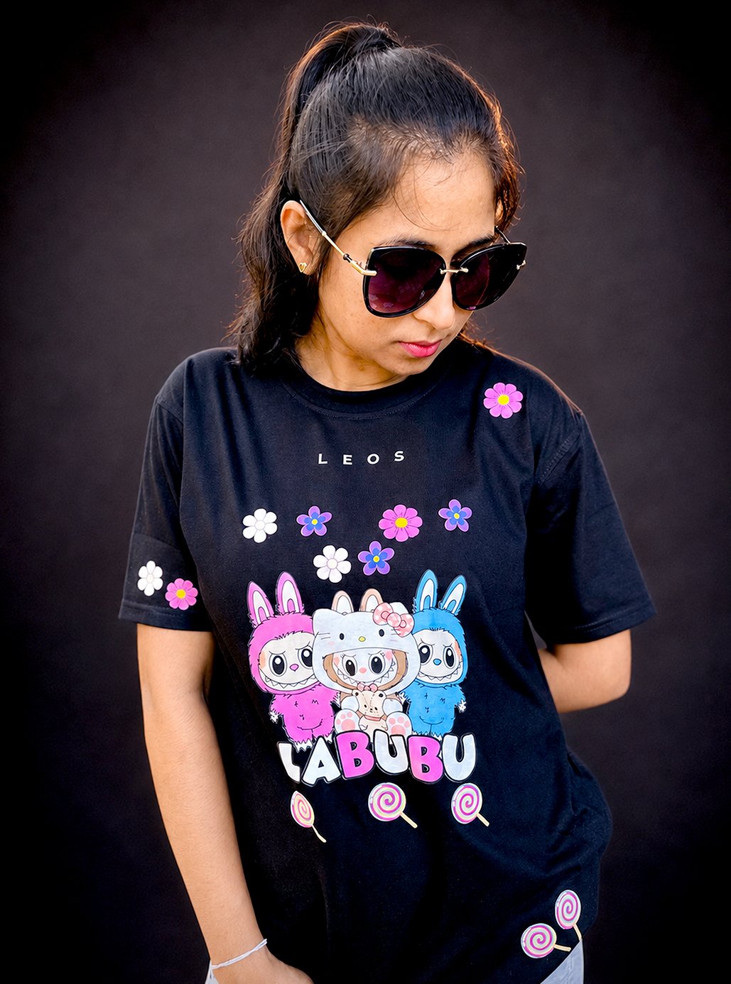 Black Labubu Set A4 Size Printed Tshirts 💗 by Leos Wear