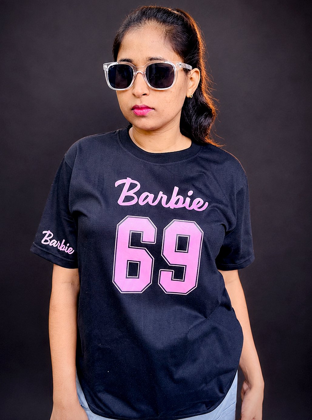 Black Barbie 69 A4 Size Printed Tshirts 💗 by Leos Wear