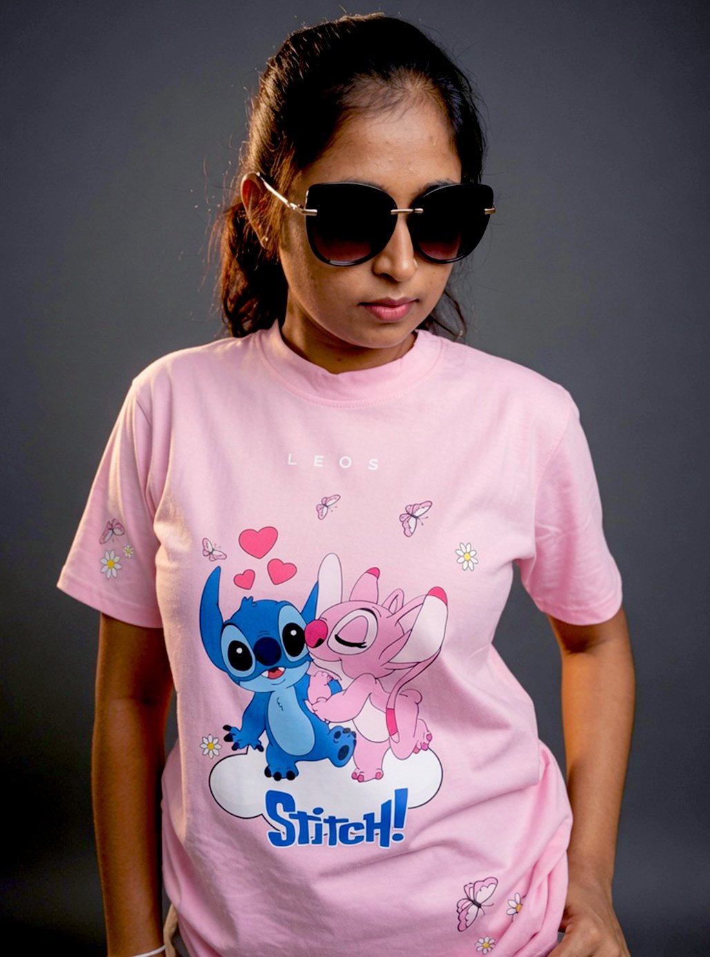Pink Labubu Couple A4 Size Printed Tshirts 💗 by Leos Wear