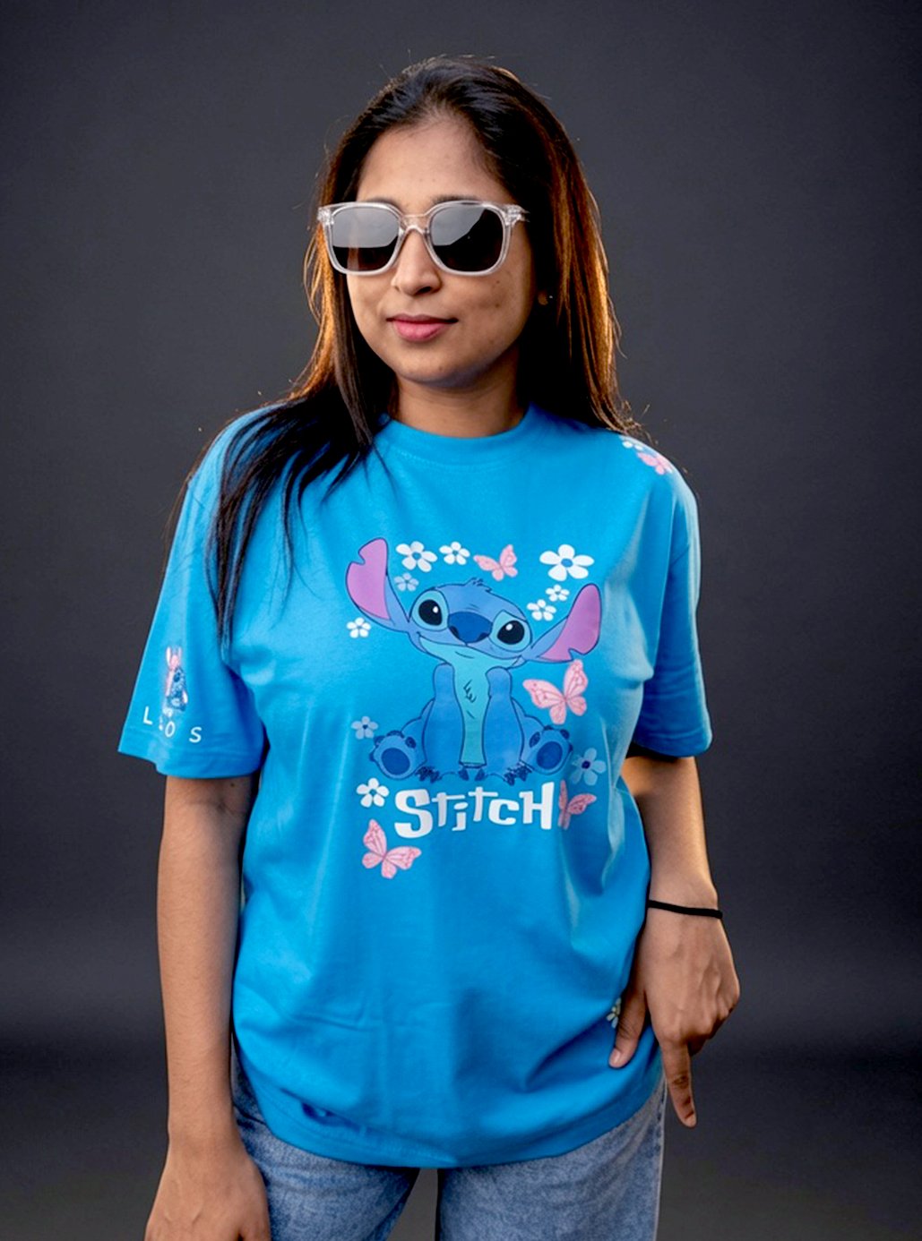 Sky Blue Stitch A4 Size Printed Tshirts 💗 by Leos Wear